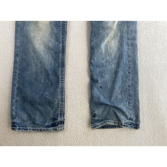 BKE Buckle Jeans Mens Sz 30S Jake Straight Leg Blue Medium Wash Distressed - Picture 5 of 16